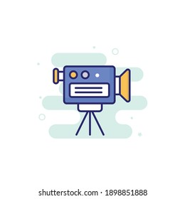 Camera vector filled outline icon style illustration. EPS 10 file 