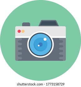 camera vector flat color icon 