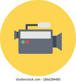 camera vector flat colour icon