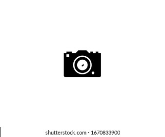 Camera vector flat icon. Isolated photo camera emoji illustration 