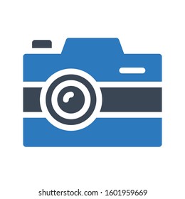 camera vector glyph  color icon 