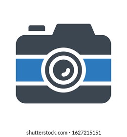 camera vector glyph color icon 