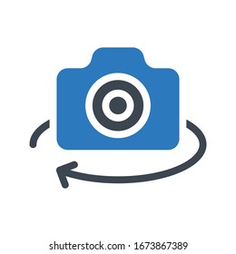 icono de color de glifo vectorial de cámara 