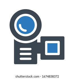 camera vector glyph color icon 