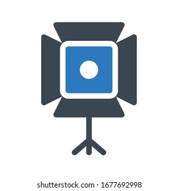 camera vector glyph color icon 