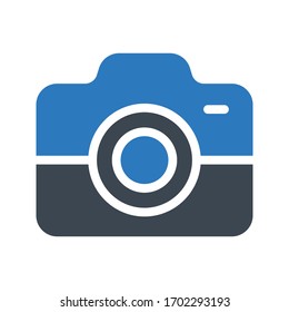 camera vector glyph color icon 