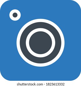 icono de color de glifo vector de cámara 