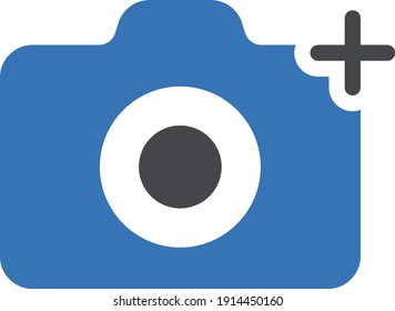 icono de color de glifo vector de cámara