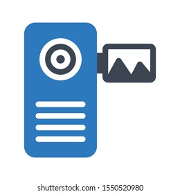 camera vector glyph colour icon