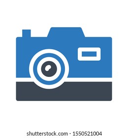 camera  vector glyph colour icon