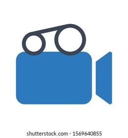 camera vector glyph colour icon 