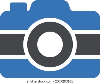 camera vector glyph colour icon