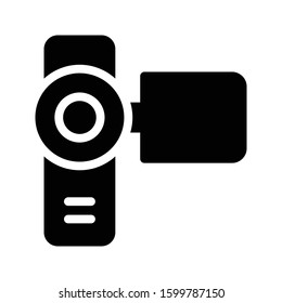 camera vector glyph flat icon 