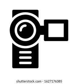 camera vector glyph flat icon 