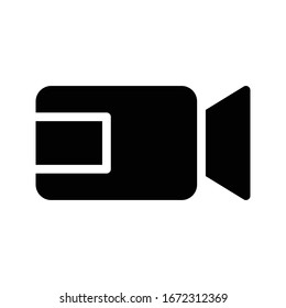 camera vector glyph flat icon 