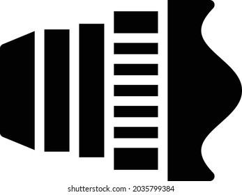 camera vector glyph flat icon