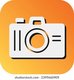 Camera Vector Glyph Gradient Background Icon For Personal And Commercial Use.
