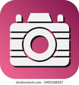 Camera Vector Glyph Gradient Background Icon For Personal And Commercial Use.
