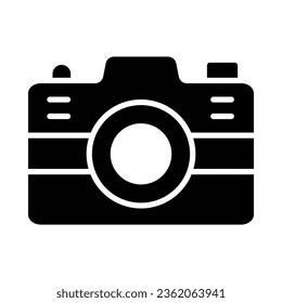 Camera Vector Glyph Icon For Personal And Commercial Use.

