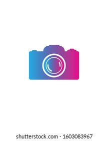 Camera vector gradient graphic design.