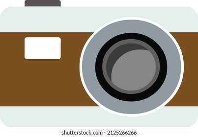 Camera vector icon. Colored. On a white background. flat design