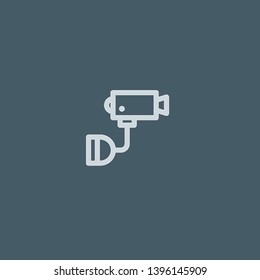 Camera vector icon. Camera concept stroke symbol design. Thin graphic elements vector illustration, outline pattern for your web site design, logo, UI. EPS 10.