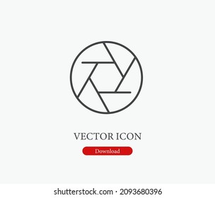 Camera vector icon. Editable stroke. Symbol in Line Art Style for Design, Presentation, Website or Apps Elements, Logo. Pixel vector graphics - Vector
