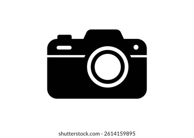 Camera vector icon, filled flat icon, solid pictogram, isolated on a transparent background
