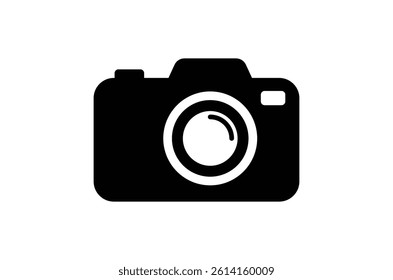 Camera vector icon, flat icon, solid pictogram, isolated on a transparent background