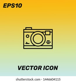 Camera vector icon illustration. Photo camera symbol icon. Ui/Ux. Premium quality.