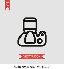 Camera vector icon, illustration symbol