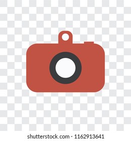 Camera vector icon isolated on transparent background, Camera logo concept