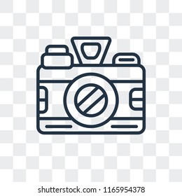 Camera vector icon isolated on transparent background, Camera logo concept