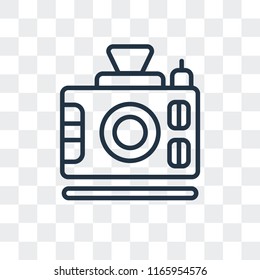 Camera vector icon isolated on transparent background, Camera logo concept