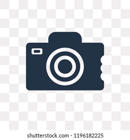 Camera vector icon isolated on transparent background, Camera transparency concept can be used web and mobile
