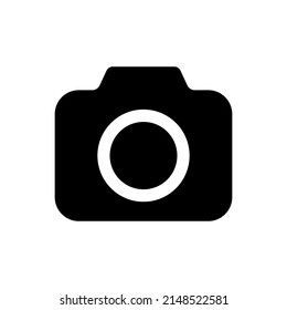 Camera vector icon isolated on white background