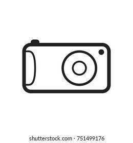 camera vector icon, line art camera icon  