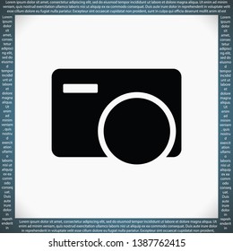 Camera  vector icon , lorem ipsum Flat design