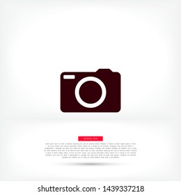 Camera Vector icon . Lorem Ipsum Illustration design