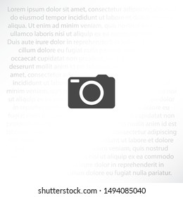 Camera Vector icon . Lorem Ipsum Illustration design