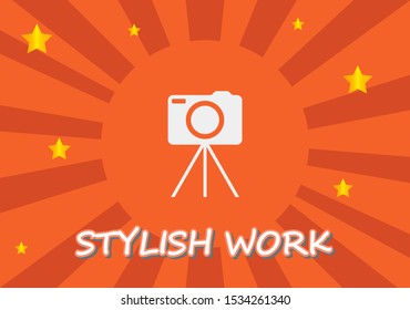 Camera Vector icon . Lorem Ipsum Illustration design