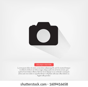 Camera vector icon , lorem ipsum Flat design