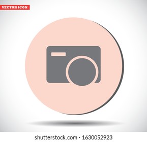 Camera vector icon , lorem ipsum Flat design