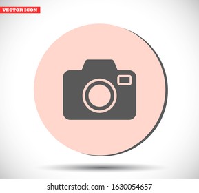Camera vector icon , lorem ipsum Flat design