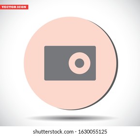 Camera vector icon , lorem ipsum Flat design