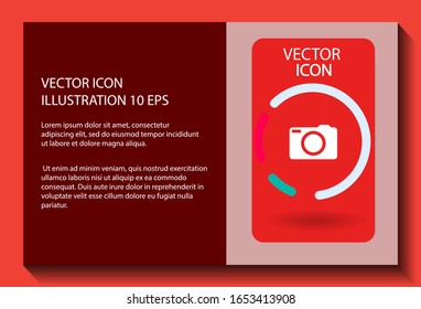 Camera Vector icon . Lorem Ipsum Illustration design