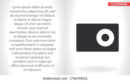 Camera vector icon , lorem ipsum Flat design