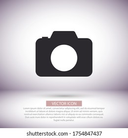 Camera vector icon , lorem ipsum Flat design