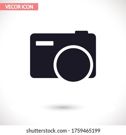 Camera vector icon , lorem ipsum Flat design