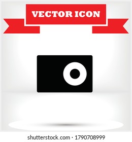 Camera vector icon , lorem ipsum Flat design